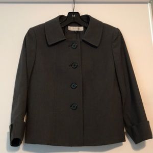 Dark grey 3/4 length Tahari blazer